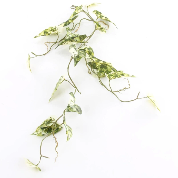 Sztuczny scindapsus tendril pstry pnącze biały 123 cm