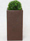 CUBO ALTO 14x14/28 doniczka wysoka kwadratowa brązowa VONDOM