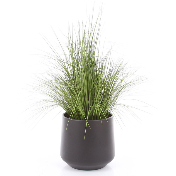 AMBER 15,5/14 cm ciemnoszara doniczka ceramiczna