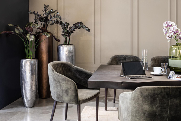 LOFT NEW 32/120 smukła wysoka donica połysk lustra wkład samonawadniający