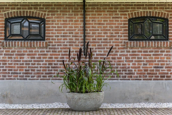 Mt. Hunter S 60x34/29 owalna donica kamienna szarobrązowa dioryt