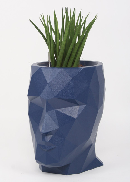 ADAN NANO Vondom 13x17/18 doniczka głowa niebieska