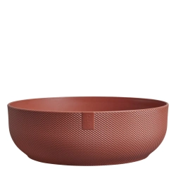 Jazz Bowl 28 toskańska czerwień tuscan red misa z fakturą
