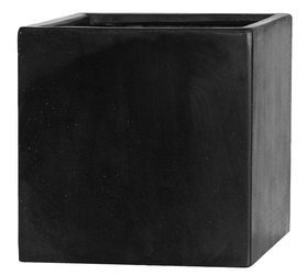 Fleur S 15x15/15 osłonka kubik czarna mat