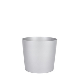 FLORI DUO 42 cm donica okrągła srebrna matowa