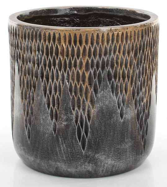 UNIVERSE COMET CYLINDER 28/27 cylindryczna doniczka brązowa