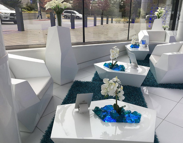 FAZ VONDOM 44x49/110 wysoka donica designerska biała lakierowana