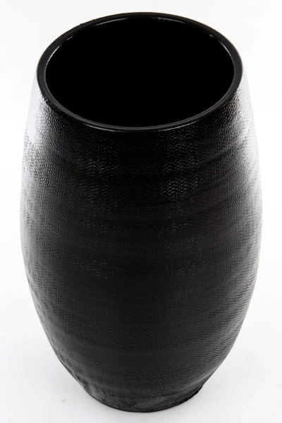 Porto Vase 39/70 wysoka czarna waza chropowata z ceramiki