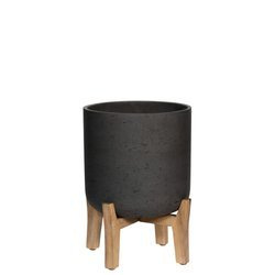 Charlie XL 36/44,5 donica czarna na niskich drewnianych nóżkach
