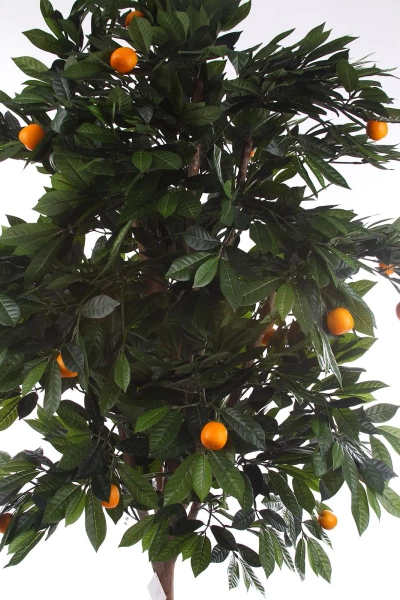 Sztuczna drzewko Mandarynka 170 cm cytrusy naturalny drewniany pień