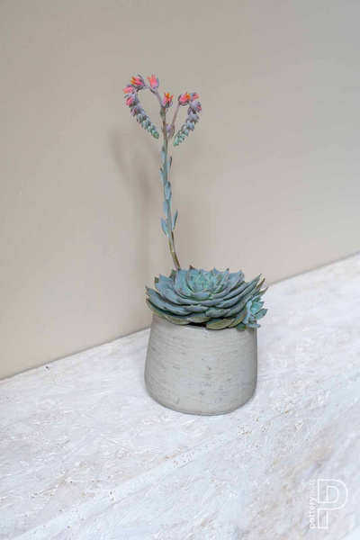 Patt XXXL 45/38 okrągła donica kamienna szara cementowa