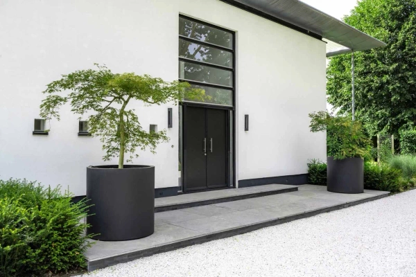 Max M 43/43 cylindryczna donica kamienna taupe