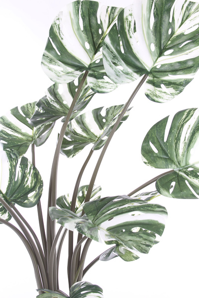 Sztuczna Monstera Variegata dziurawa zielono-biała 120 cm