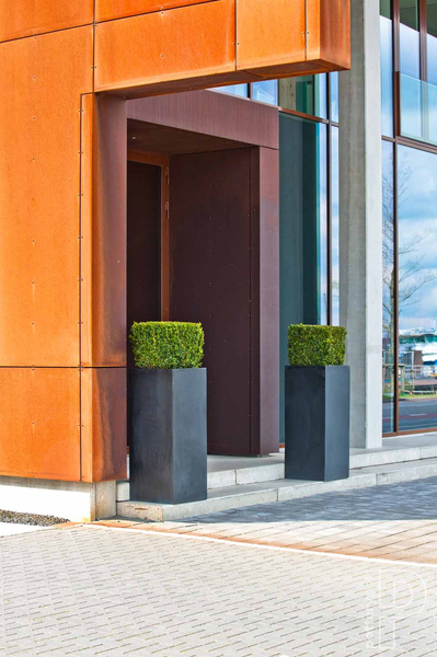 Bouvy L 40x40/80 wysoka donica kolumnowa szara