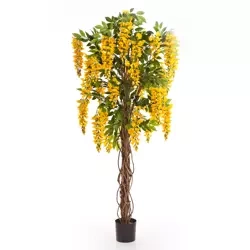 Sztuczna Wisteria Glicynia Liana 180 cm żółta