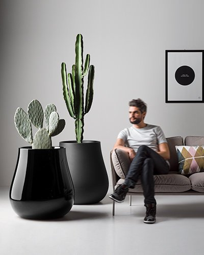 DROP 69/73 designerska donica lakierowana czarna