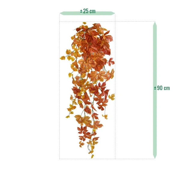 Sztuczny Klon wiszący 90 cm jesienny pomarańczowy