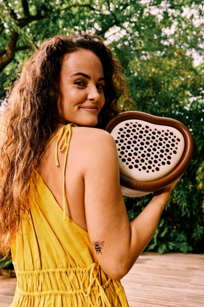 Organic hotel dla owadów brązowy chestnut brown