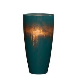 VOGUE sensation 40/75 donica wysoka ręcznie zdobiona pomarańczowo-błękitna