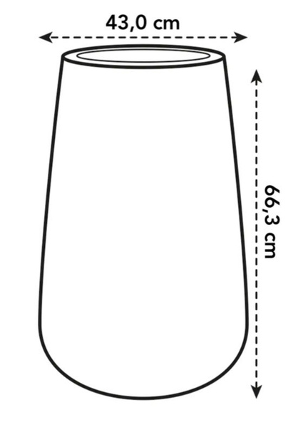 Pure Cone High 55/84 wysoka donica żółta Elho