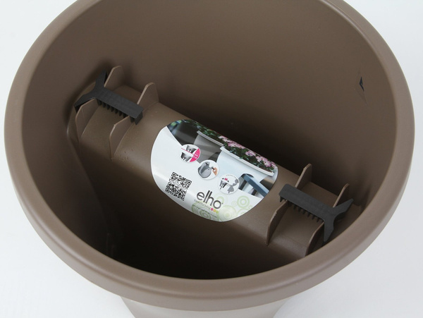 Corsica Flower Bridge 30 biała doniczka balkonowa na balustradę