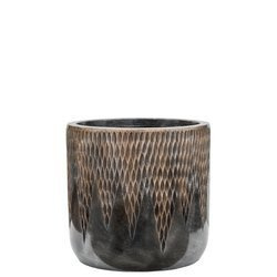 UNIVERSE COMET CYLINDER 33/31 donica cylindryczna ręcznie zdobiona brązowa