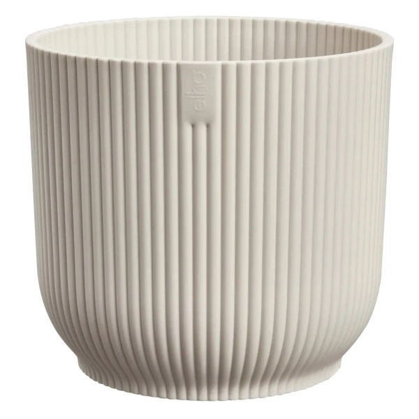 Vibes Fold Round 40 biała osłonka w paski linen white