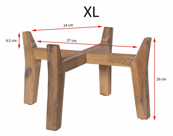 Feet Low XL 47/26 niskie drewniane nóżki pod donicę