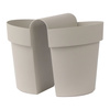BE-UP 33x25/25 cm doniczka dwustronna balkonowa piaskowa