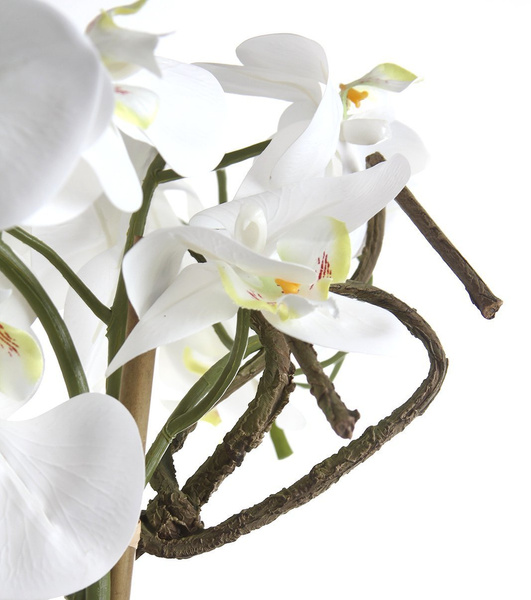 Sztuczny wysoki storczyk Phalenopsis 160 cm biały w ozdobnej donicy