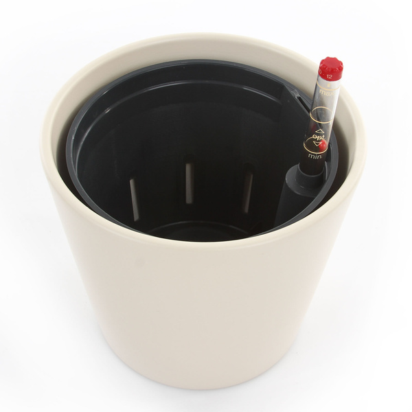 Zestaw do hydroponiki Leni 13/12 Vasa osłonka ceramiczna kremowa