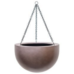 Gradient Hanging BOWL 38/24 doniczka wisząca półkula kawowa