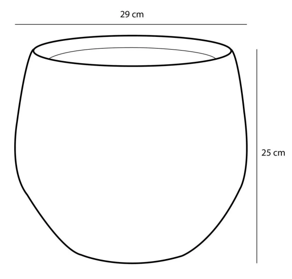 Douro 29/25 kulista osłonka ceramiczna popielata