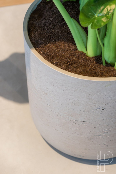 Charlie XL 32/31 szara donica cylindryczna kamienna