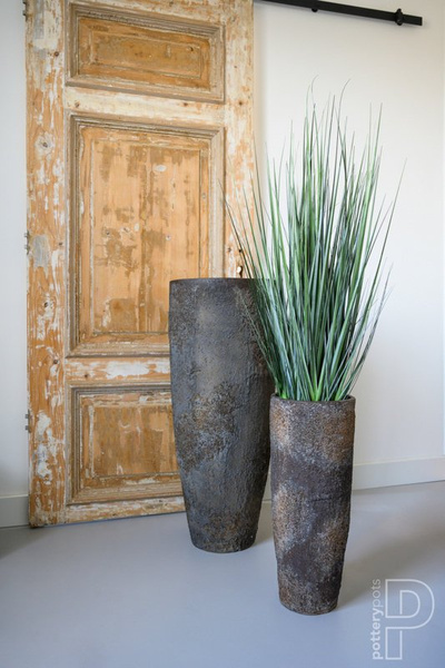 Dax XXL 46/118 wysoka naturalna brązowa donica ostryga / oyster