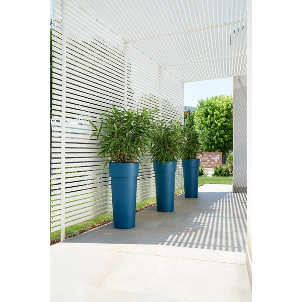 DUO 38/80 donica niebieska wysoka okrągła z wkładem kolor ocean