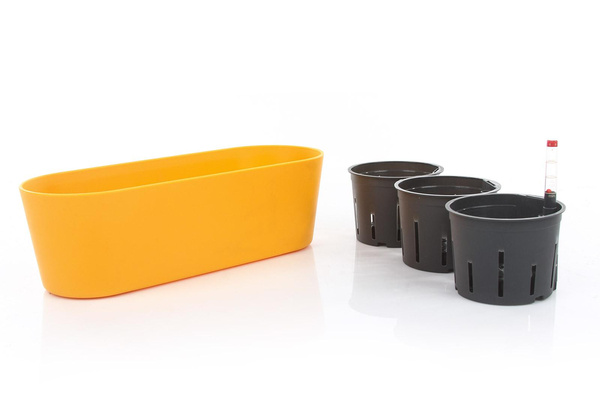 Zestaw do hydroponiki 11/9 w żółtej osłonce podłużnej Flori 36x14/11