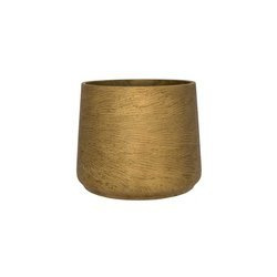 Patt L 20/16,5 doniczka okrągła kamienna złota metalik