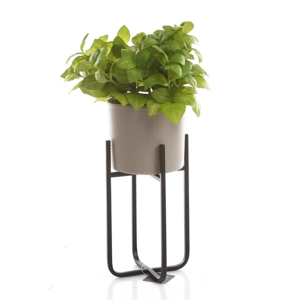 SPARTA 13x13/25 cm czarny stojak na doniczkę i kwiaty