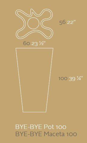 BYE-BYE 60x55/100 biała duża donica designerska