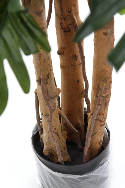 Sztuczny Filodendron Xanadu 120 cm na 3 drewnianych pniach deluxe