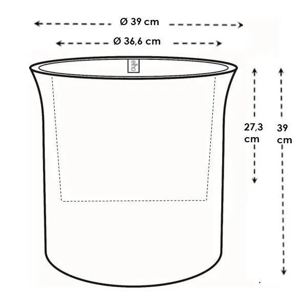 June Tulip 40 czarna osłonka do salonu