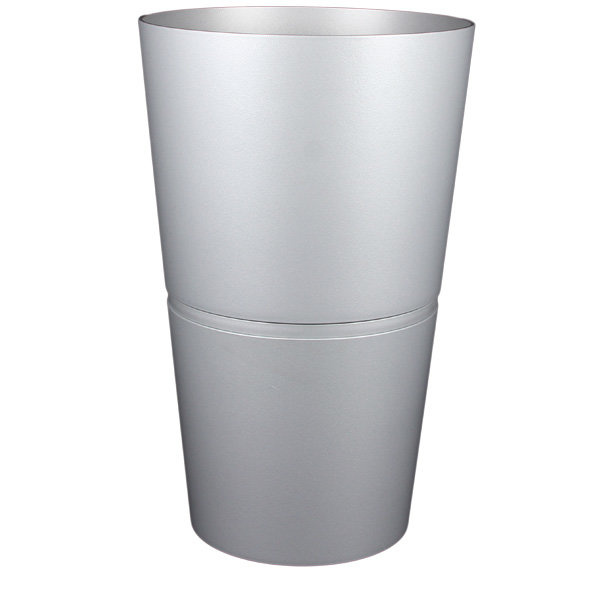 FLORI DUO 42 cm donica okrągła srebrna