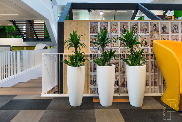 Dax XL 47/100 czarna wysoka donica kamienna