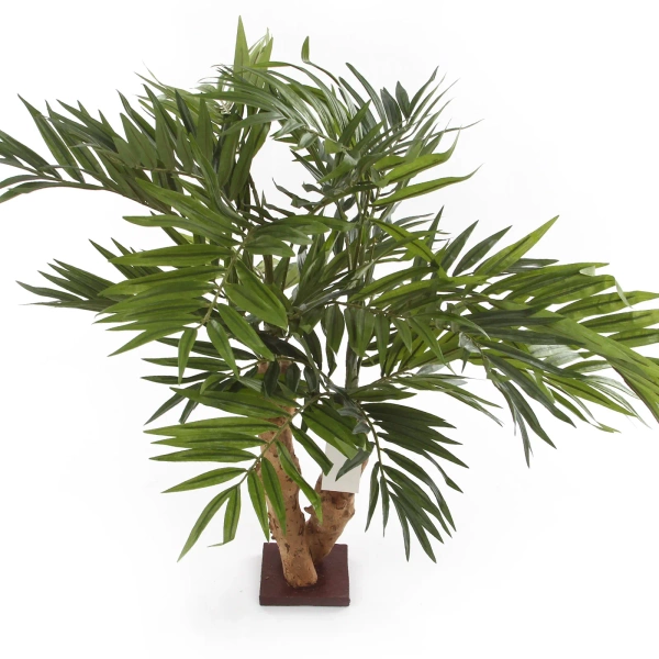 Sztuczna Palma Chamedora na drewnianym pniu 65 cm