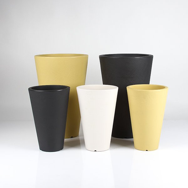 LISCIO SIENA 27/40 doniczka antracytowa