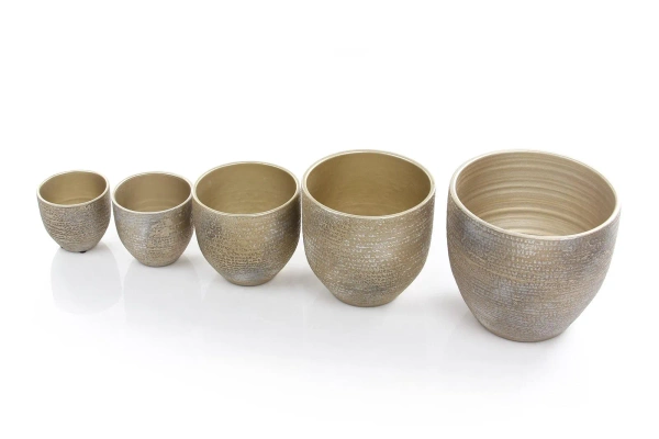 Carrie 29/26 osłonka ceramiczna teksturowana szampańskie złoto