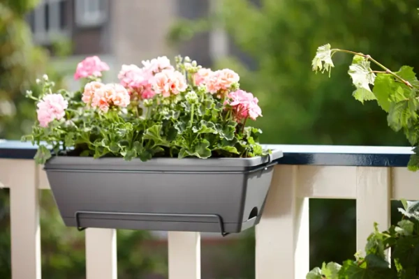 Barcelona Elho 50x29/21 doniczka balkonowa wisząca podłużna antracytowa