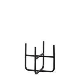 SPARTA 13x13/16 cm czarny stojak na doniczki i kwiaty