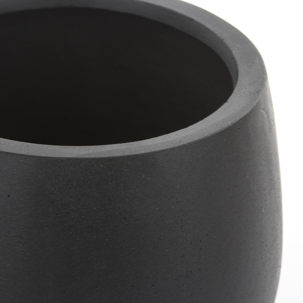 Kevan M 25/21 czarna doniczka naturalna kamienna